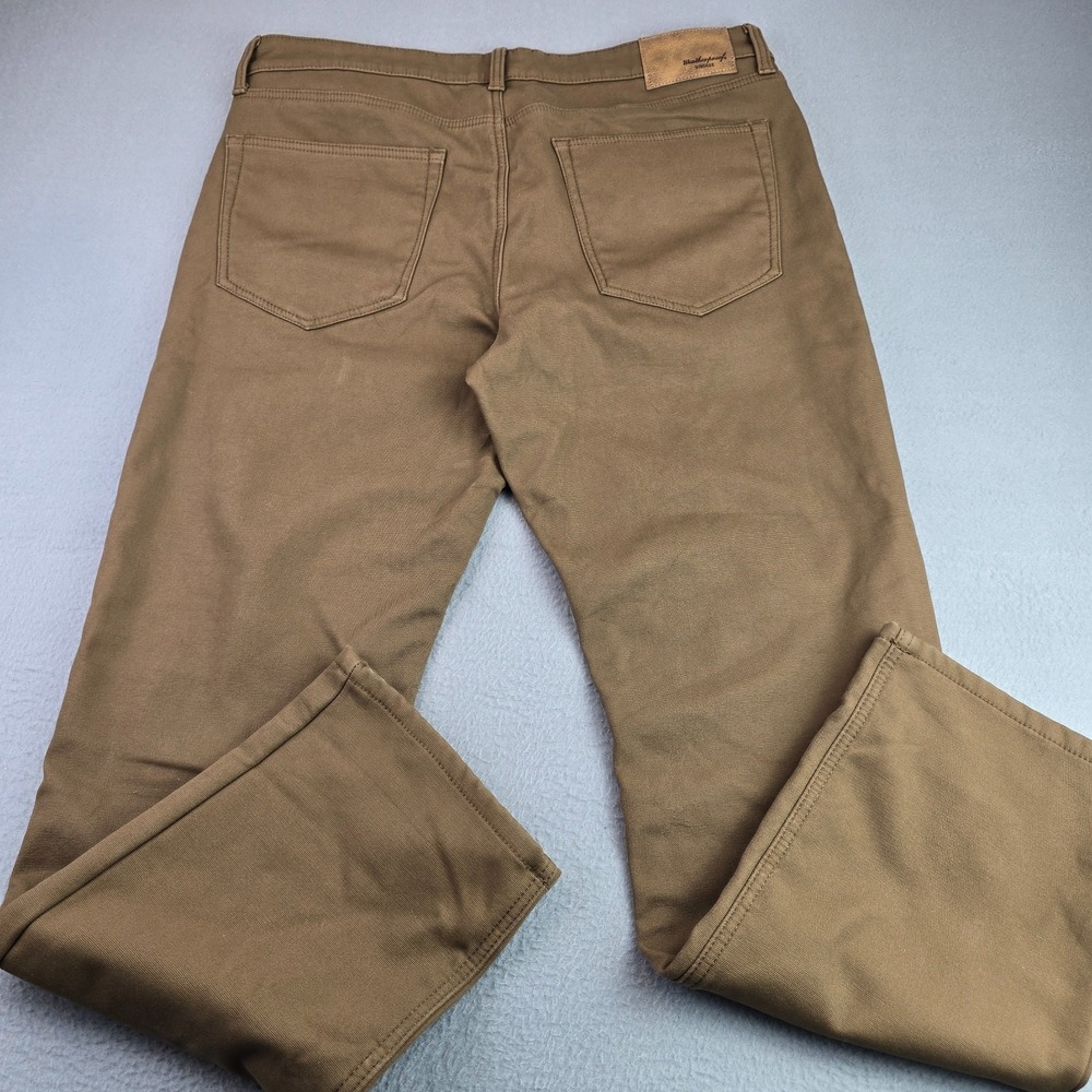 Weatherproof Vintage 36x32 Brown Fleece Lined Pants Stretch Workwear Utility